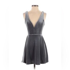 Express grey velvet cocktail dress . Xs